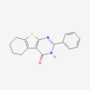 2-Phenyl-5,6,7,8-tetrahydrobenzo[4,5]thieno[2,3-d]pyrimidin-4(3H)-one chemical structure (CAS 19819-18-2)