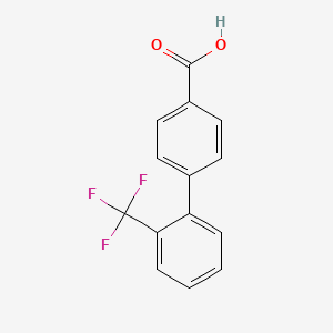 2'-(Trifluoromethyl)-[1,1'-biphenyl]-4-carboxylic acid chemical structure (CAS 198205-79-7)