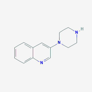 3-(Piperazin-1-yl)quinoline chemical structure (CAS 198275-75-1)