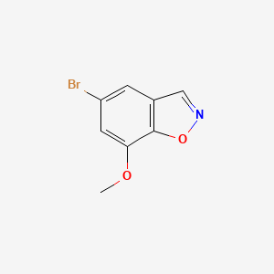5-Bromo-7-methoxy-1,2-benzoxazole chemical structure (CAS 198280-98-7)