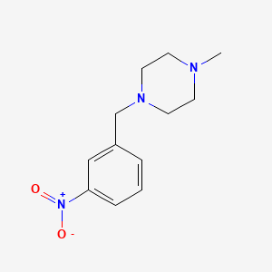 1-Methyl-4-(3-nitrobenzyl)piperazine chemical structure (CAS 198281-54-8)