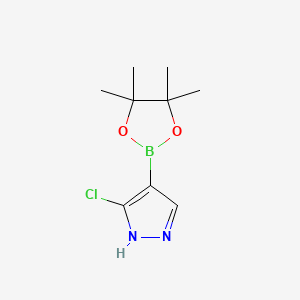 3-Chloro-4-(4,4,5,5-tetramethyl-1,3,2-dioxaborolan-2-yl)-1H-pyrazole chemical structure (CAS 1983152-93-7)