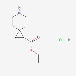 Ethyl 6-azaspiro[2.5]octane-1-carboxylate hydrochloride chemical structure (CAS 1983157-41-0)