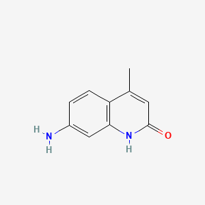 7-Amino-4-methylquinolin-2(1H)-one chemical structure (CAS 19840-99-4)