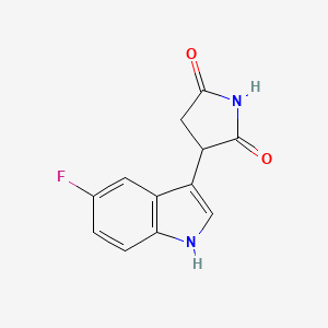 3-(5-Fluoro-1H-indol-3-yl)pyrrolidine-2,5-dione chemical structure (CAS 198474-05-4)