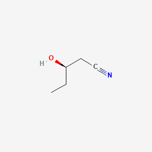 (R)-3-hydroxypentanenitrile chemical structure (CAS 198561-27-2)