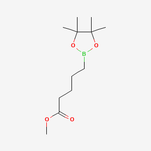 Methyl 5-(4,4,5,5-tetramethyl-1,3,2-dioxaborolan-2-yl)pentanoate chemical structure (CAS 1985620-97-0)