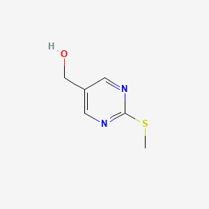 (2-(Methylthio)pyrimidin-5-yl)methanol chemical structure (CAS 19858-50-5)