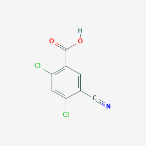 2,4-Dichloro-5-cyanobenzoic acid chemical structure (CAS 19861-64-4)