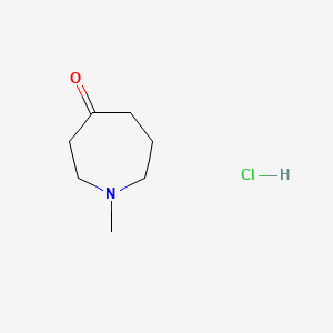 1-Methylazepan-4-one hydrochloride chemical structure (CAS 19869-42-2)