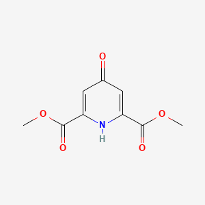 Dimethyl 4-hydroxypyridine-2,6-dicarboxylate chemical structure (CAS 19872-91-4)