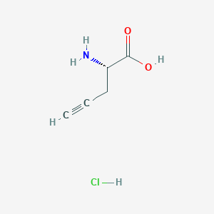 (S)-2-Aminopent-4-ynoic acid hydrochloride chemical structure (CAS 198774-27-5)