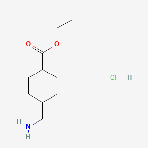 trans-Ethyl 4-(aminomethyl)cyclohexanecarboxylate hydrochloride chemical structure (CAS 19878-18-3)