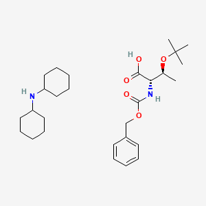 Dicyclohexylamine (2S,3S)-2-(((benzyloxy)carbonyl)amino)-3-(tert-butoxy)butanoate chemical structure (CAS 198828-94-3)