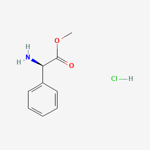 (R)-2-Phenylglycine methyl ester hydrochloride chemical structure (CAS 19883-41-1)