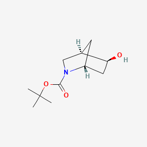 (1R,4R,5S)-rel-tert-Butyl 5-hydroxy-2-azabicyclo[2.2.1]heptane-2-carboxylate chemical structure (CAS 198835-03-9)
