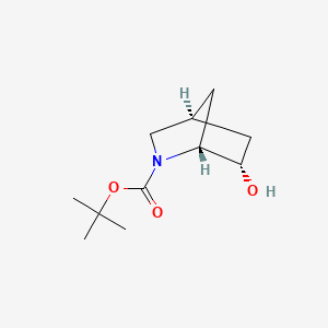 (1R,4S,6S)-rel-tert-Butyl 6-hydroxy-2-azabicyclo[2.2.1]heptane-2-carboxylate chemical structure (CAS 198835-05-1)