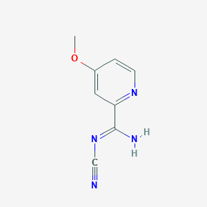N-Cyano-4-methoxypicolinimidamide chemical structure (CAS 1988789-96-3)