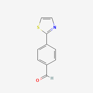 4-(Thiazol-2-yl)benzaldehyde chemical structure (CAS 198904-53-9)