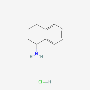 5-Methyl-1,2,3,4-tetrahydronaphthalen-1-amine hydrochloride chemical structure (CAS 1989671-48-8)
