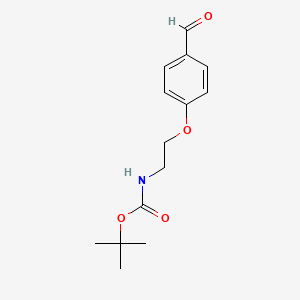 tert-Butyl (2-(4-formylphenoxy)ethyl)carbamate chemical structure (CAS 198990-09-9)