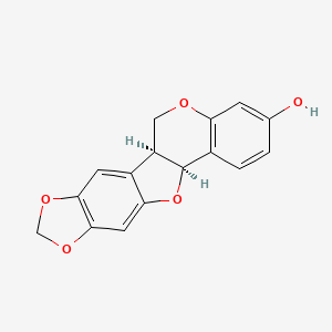 rel-(6aS,12aS)-6a,12a-Dihydro-6H-[1,3]dioxolo[4',5':5,6]benzofuro[3,2-c]chromen-3-ol chemical structure (CAS 19908-48-6)
