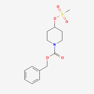 Benzyl 4-((methylsulfonyl)oxy)piperidine-1-carboxylate chemical structure (CAS 199103-19-0)