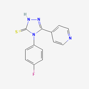 4-(4-Fluorophenyl)-5-(pyridin-4-yl)-4H-1,2,4-triazole-3-thiol chemical structure (CAS 199111-94-9)