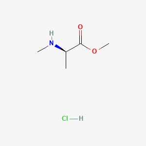 (R)-Methyl 2-(methylamino)propanoate hydrochloride chemical structure (CAS 19914-41-1)