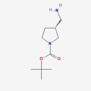 (R)-tert-Butyl 3-(aminomethyl)pyrrolidine-1-carboxylate chemical structure (CAS 199174-29-3)