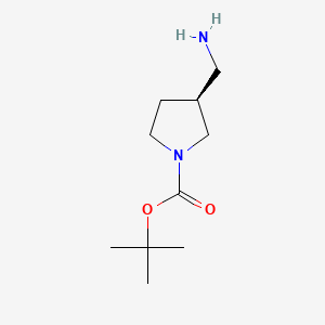 (S)-1-Boc-3-(Aminomethyl)pyrrolidine chemical structure (CAS 199175-10-5)