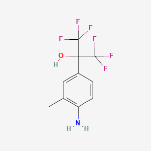 2-(4-Amino-3-methylphenyl)-1,1,1,3,3,3-hexafluoropropan-2-ol chemical structure (CAS 1992-09-2)