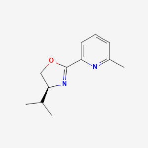 (S)-4-Isopropyl-2-(6-methylpyridin-2-yl)-4,5-dihydrooxazole chemical structure (CAS 199277-70-8)