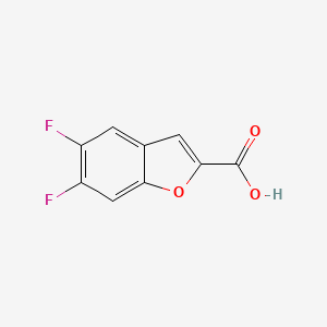 5,6-Difluorobenzofuran-2-carboxylic acid chemical structure (CAS 199287-53-1)