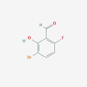3-Bromo-6-fluoro-2-hydroxybenzaldehyde chemical structure (CAS 199287-82-6)