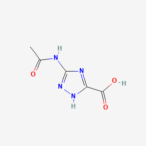 5-Acetamido-1H-1,2,4-triazole-3-carboxylic acid chemical structure (CAS 199291-95-7)