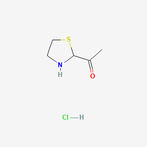 1-(Thiazolidin-2-yl)ethanone hydrochloride chemical structure (CAS 1993017-93-8)
