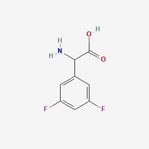 2-Amino-2-(3,5-difluorophenyl)acetic acid chemical structure (CAS 199327-33-8)