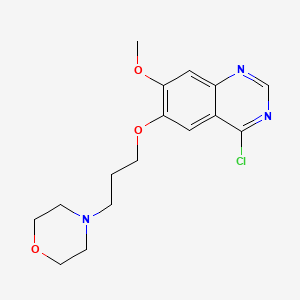 4-(3-((4-Chloro-7-methoxyquinazolin-6-yl)oxy)propyl)morpholine chemical structure (CAS 199327-59-8)