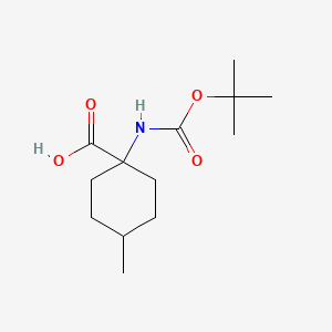 1-((tert-Butoxycarbonyl)amino)-4-methylcyclohexane-1-carboxylic acid chemical structure (CAS 199330-69-3)