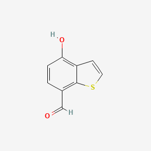 4-Hydroxybenzo[b]thiophene-7-carbaldehyde chemical structure (CAS 199339-71-4)