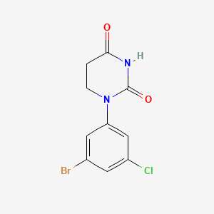 1-(3-Bromo-5-chlorophenyl)dihydropyrimidine-2,4(1H,3H)-dione chemical structure (CAS 1994159-97-5)