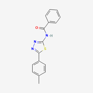 N-(5-(p-Tolyl)-1,3,4-thiadiazol-2-yl)benzamide chemical structure (CAS 19948-85-7)
