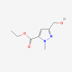 Ethyl 3-(hydroxymethyl)-1-methyl-1H-pyrazole-5-carboxylate chemical structure (CAS 199480-28-9)