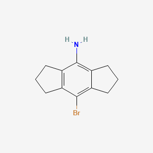8-Bromo-1,2,3,5,6,7-hexahydro-s-indacen-4-amine chemical structure (CAS 1995037-57-4)