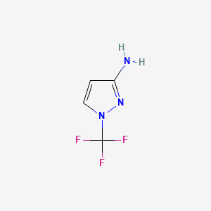 1-(Trifluoromethyl)-1H-pyrazol-3-amine chemical structure (CAS 1995071-75-4)