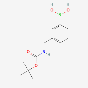 (3-(((tert-Butoxycarbonyl)amino)methyl)phenyl)boronic acid chemical structure (CAS 199609-62-6)