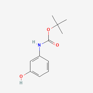 tert-Butyl (3-hydroxyphenyl)carbamate chemical structure (CAS 19962-06-2)