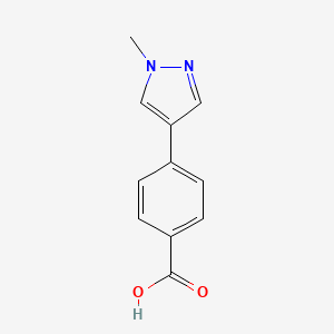 4-(1-Methyl-1H-pyrazol-4-yl)benzoic acid chemical structure (CAS 199678-06-3)