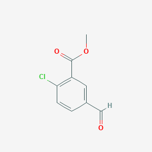 Methyl 2-chloro-5-formylbenzoate chemical structure (CAS 199679-23-7)